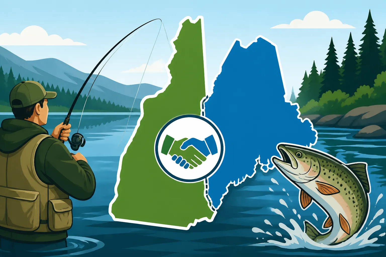New Hampshire fishing license reciprocity on Maine boundary waters