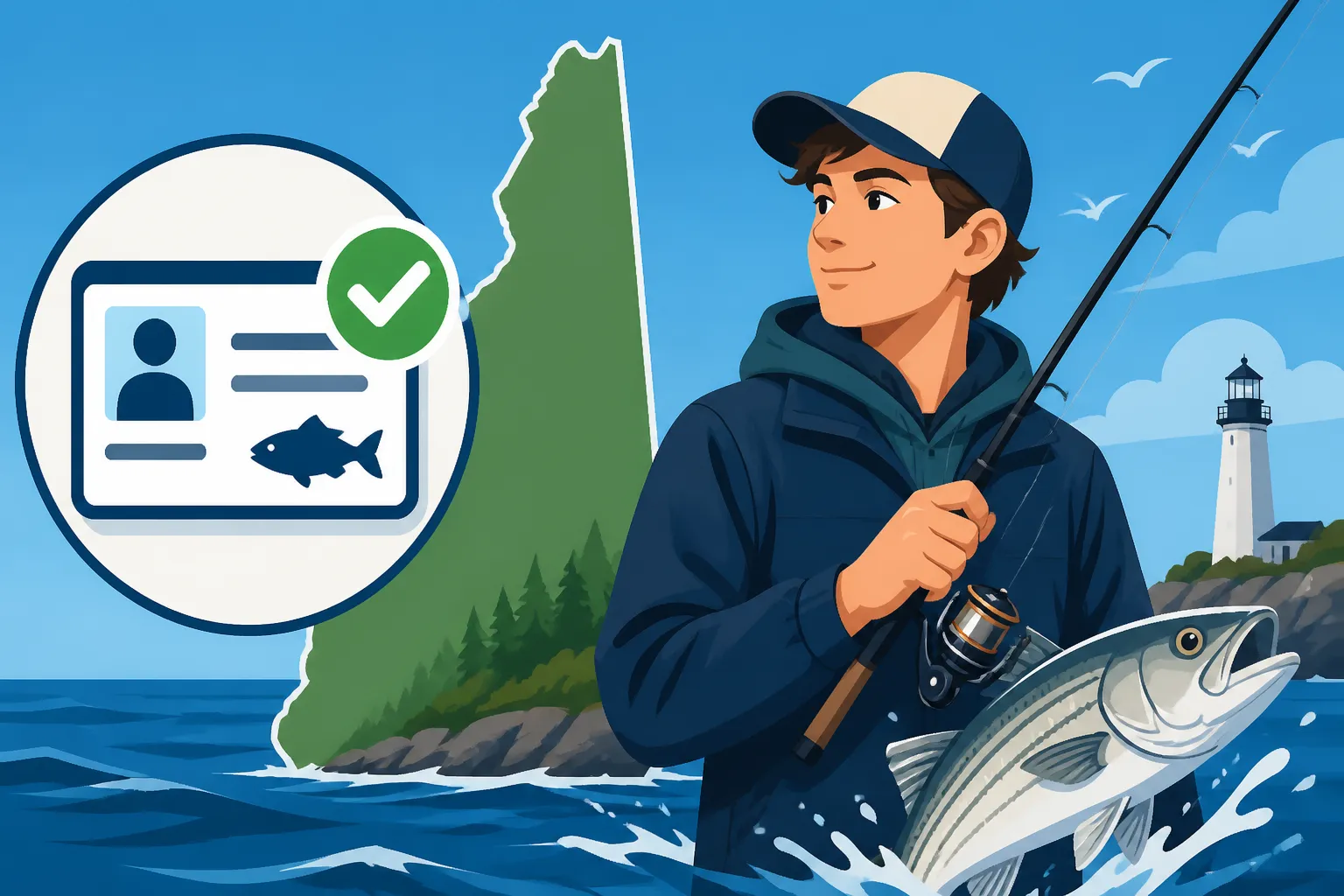 New Hampshire fishing license age 16 saltwater requirement