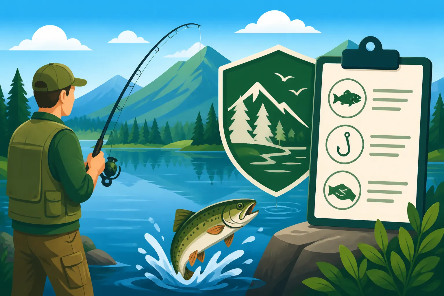New Hampshire fishing regulations for state park lakes