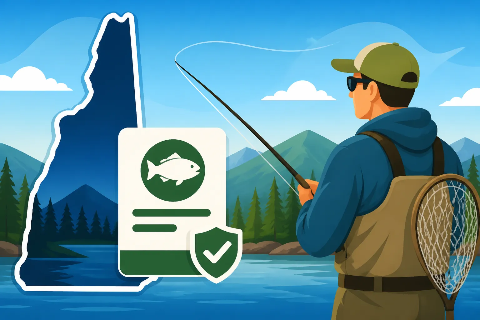 New Hampshire fishing license for out-of-state guides