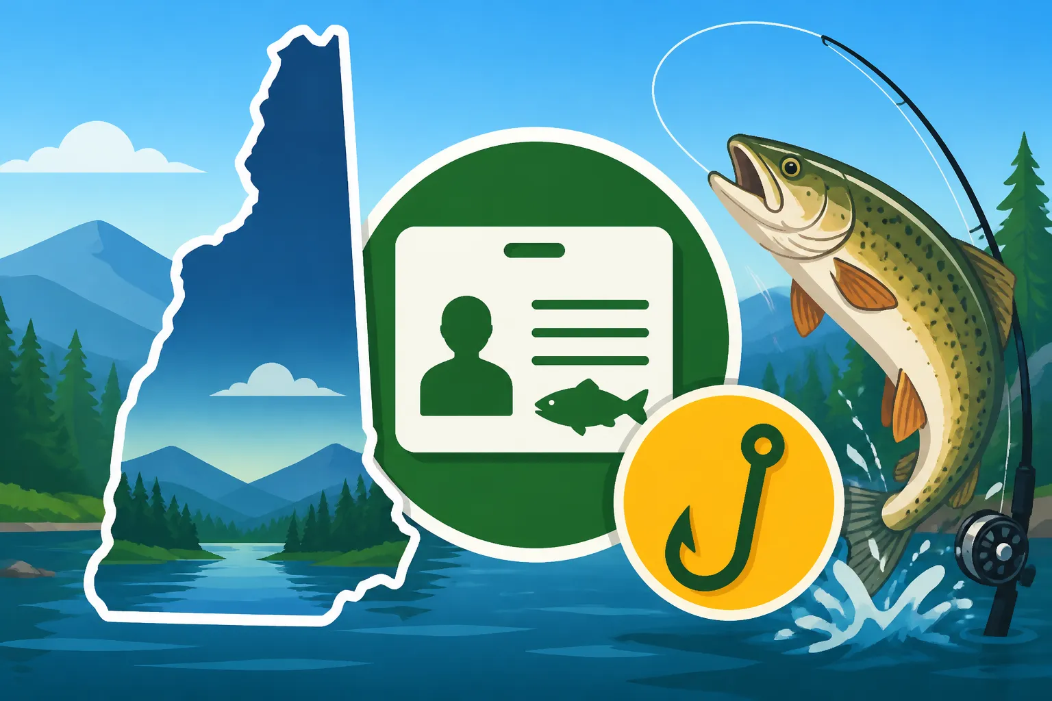 New Hampshire 1-Day Resident Fishing License Cost