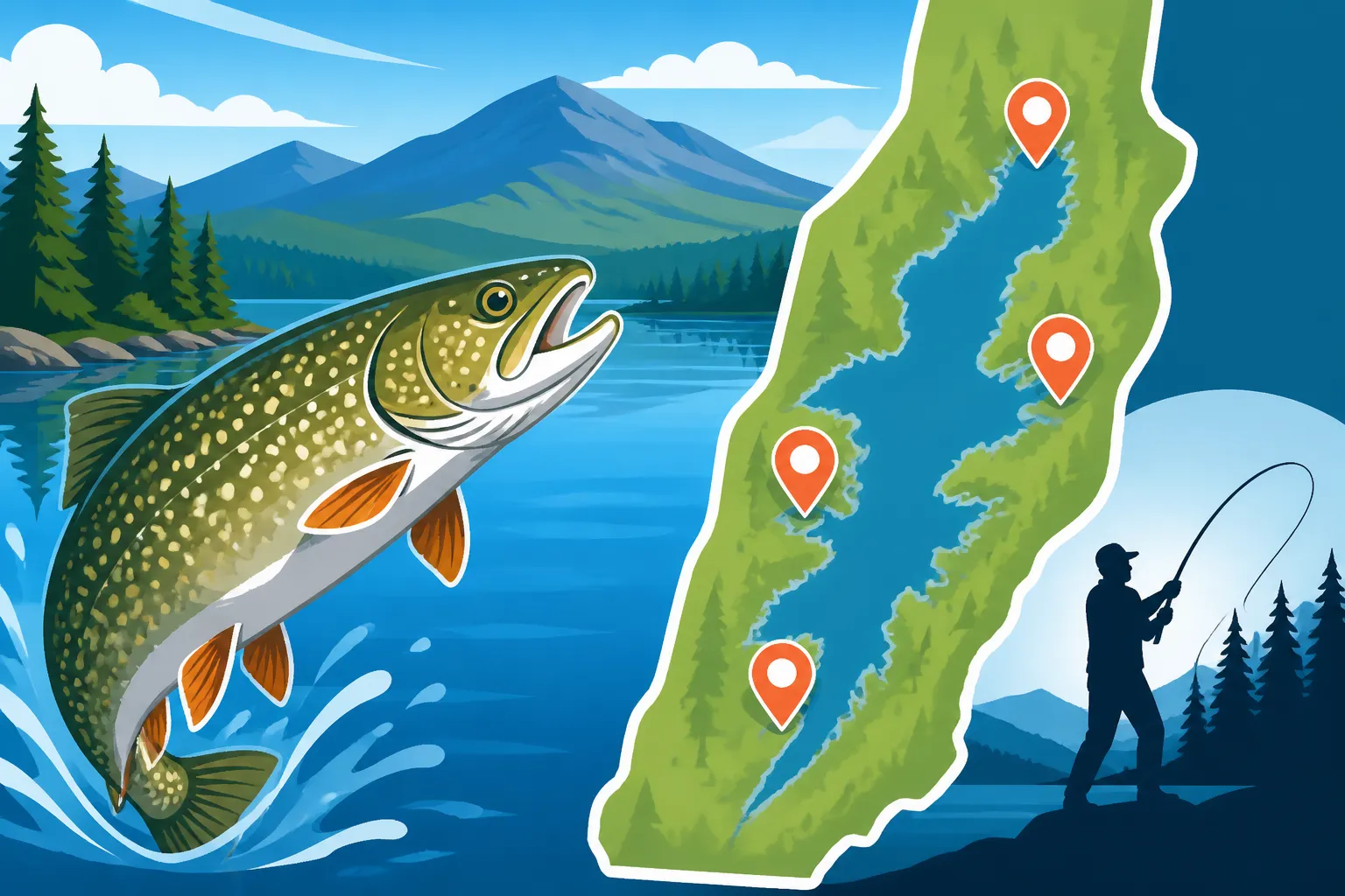 Conway Lake trout fishing spots