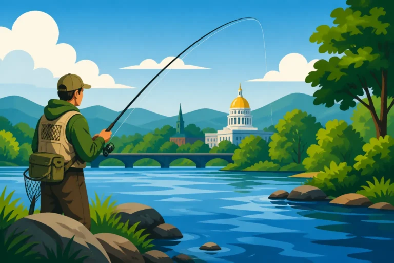Merrimack River fishing access near Concord