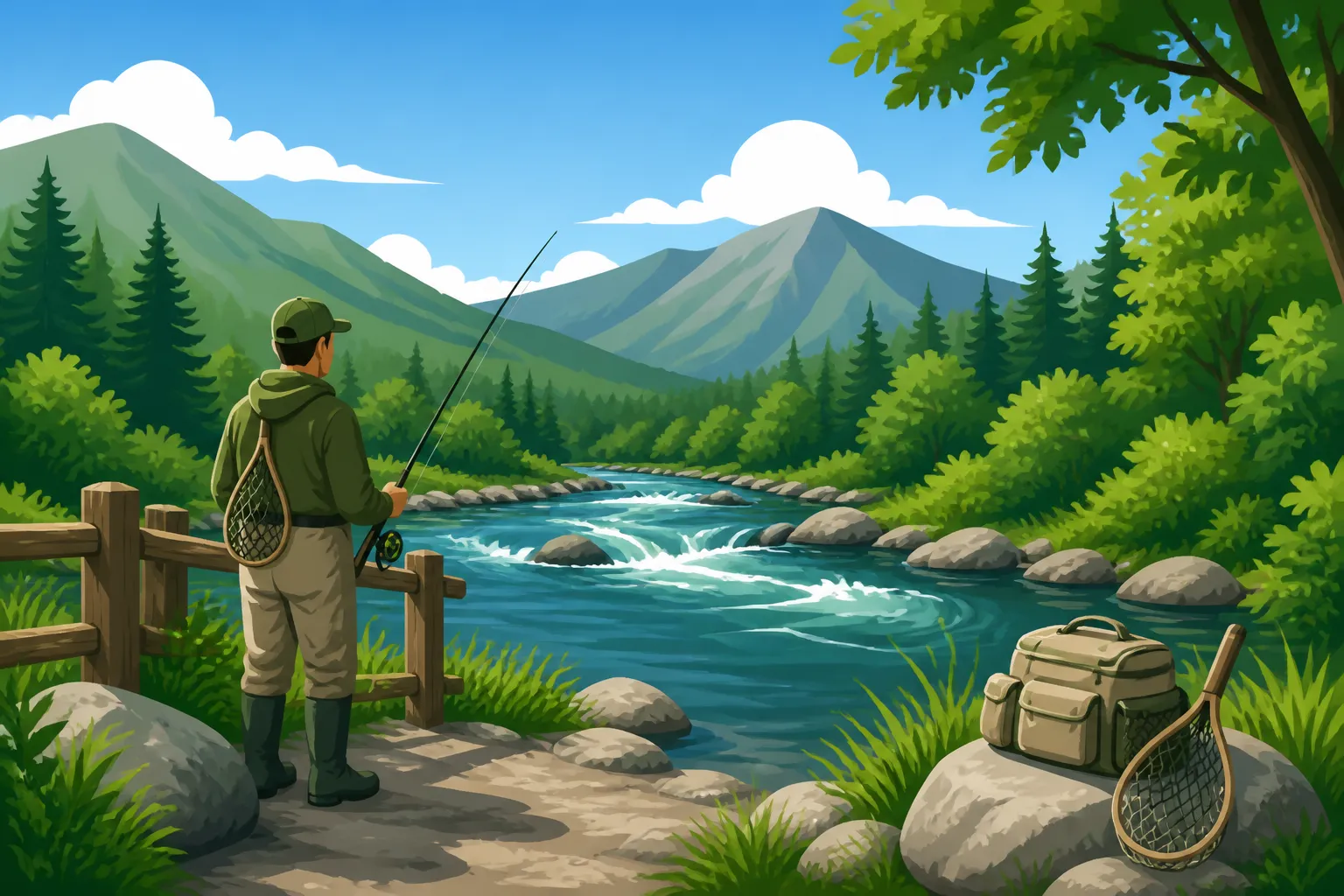 Ellis River fishing access near Jackson