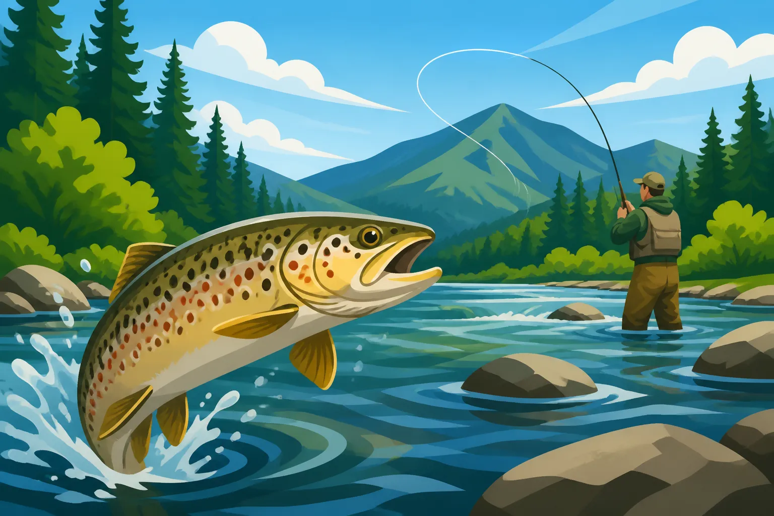 Israel River trout fishing near Jefferson