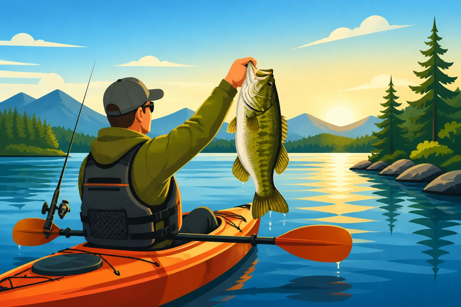 Best kayak fishing on Squam Lake