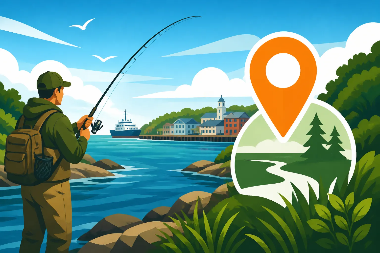 Best free fishing access near Portsmouth