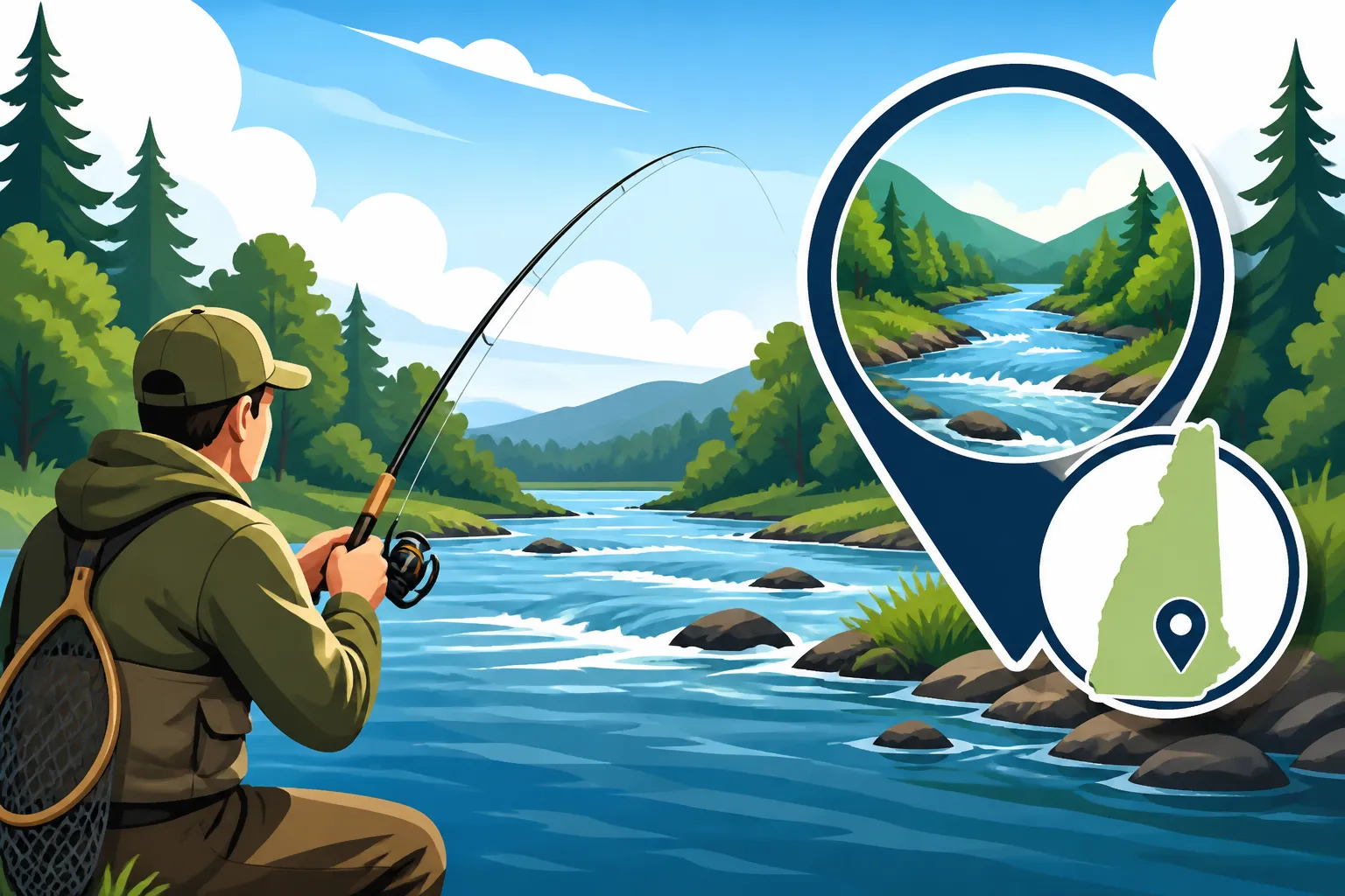 Best fishing spots on the Souhegan River