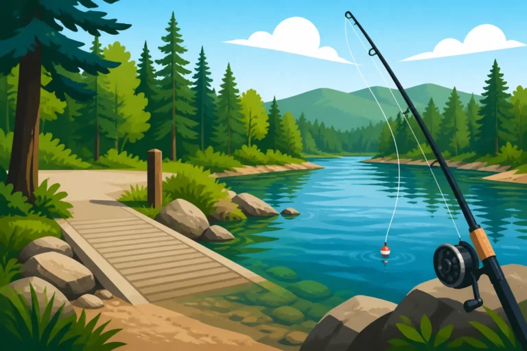 Best fishing access in Bear Brook State Park