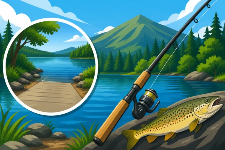 Best fishing access in Pillsbury State Park