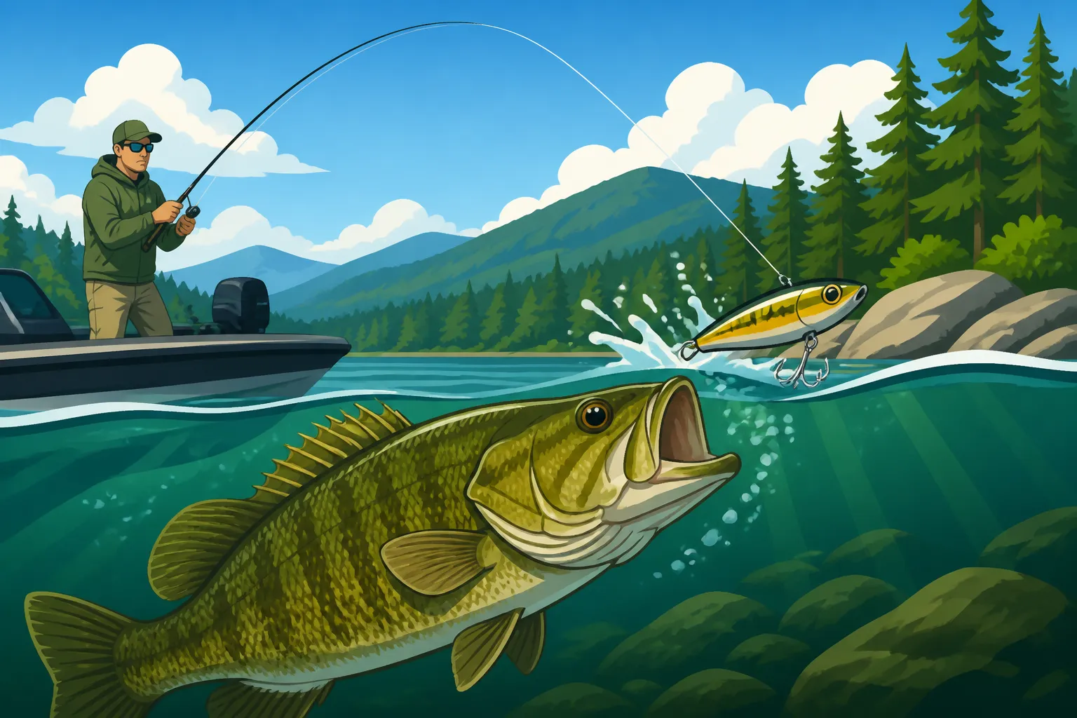 Topwater Fishing for Smallmouth Bass in New Hampshire