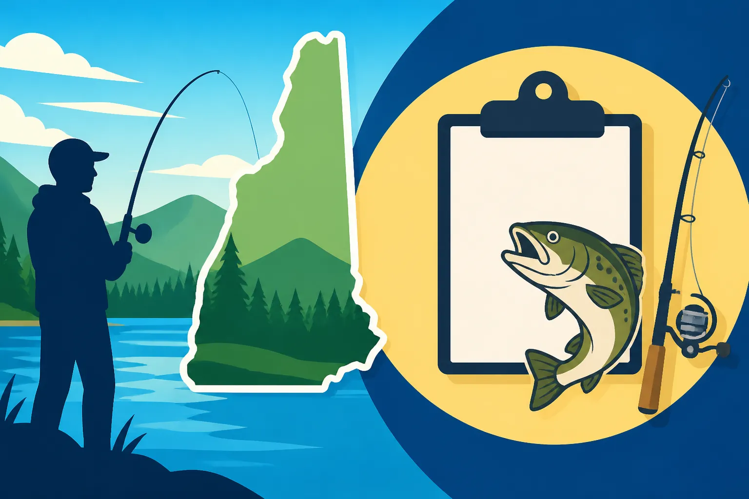 New Hampshire resident 1-day fishing license cost