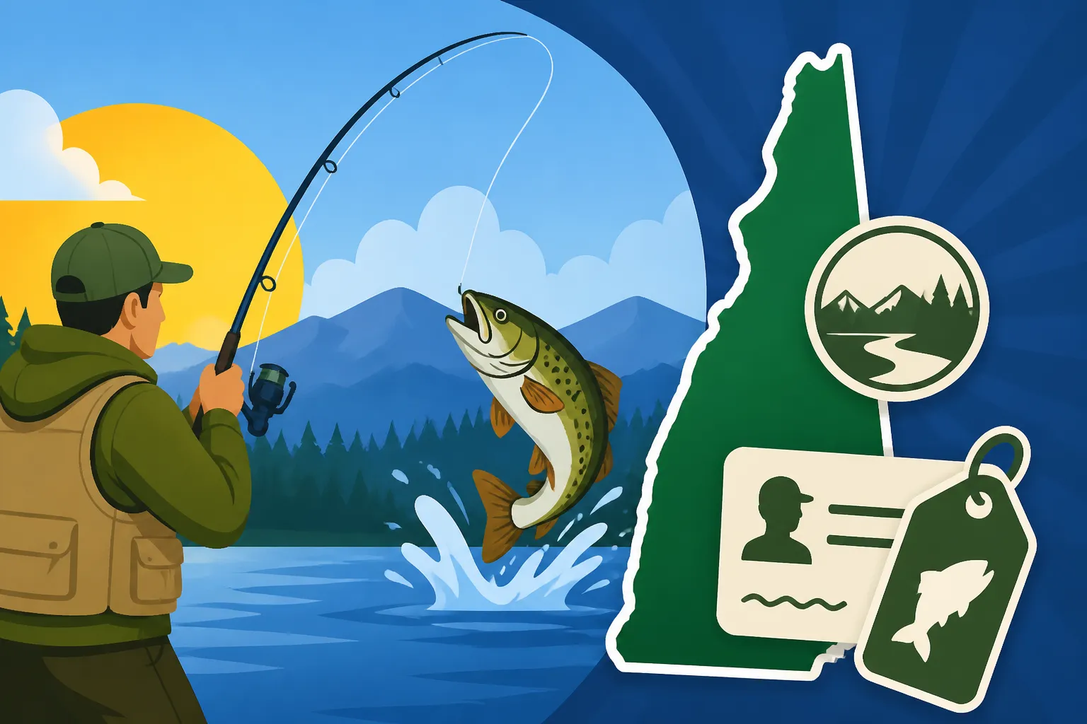 New Hampshire nonresident 7-day fishing license cost