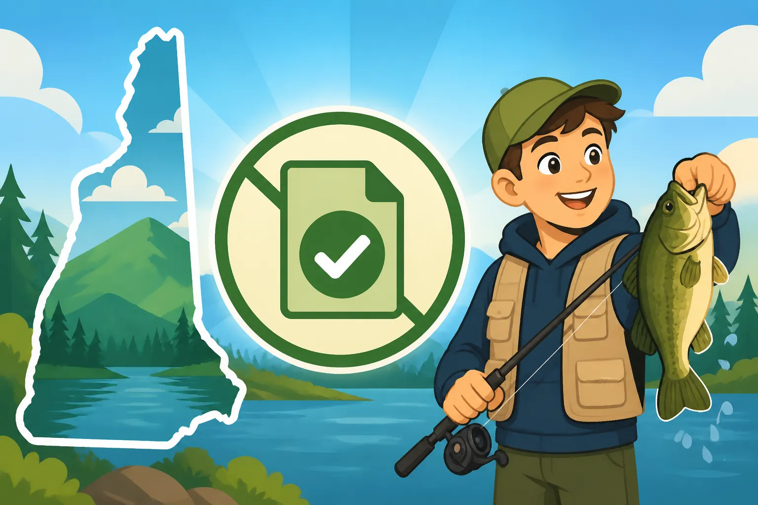 New Hampshire under-16 fishing license exemption details