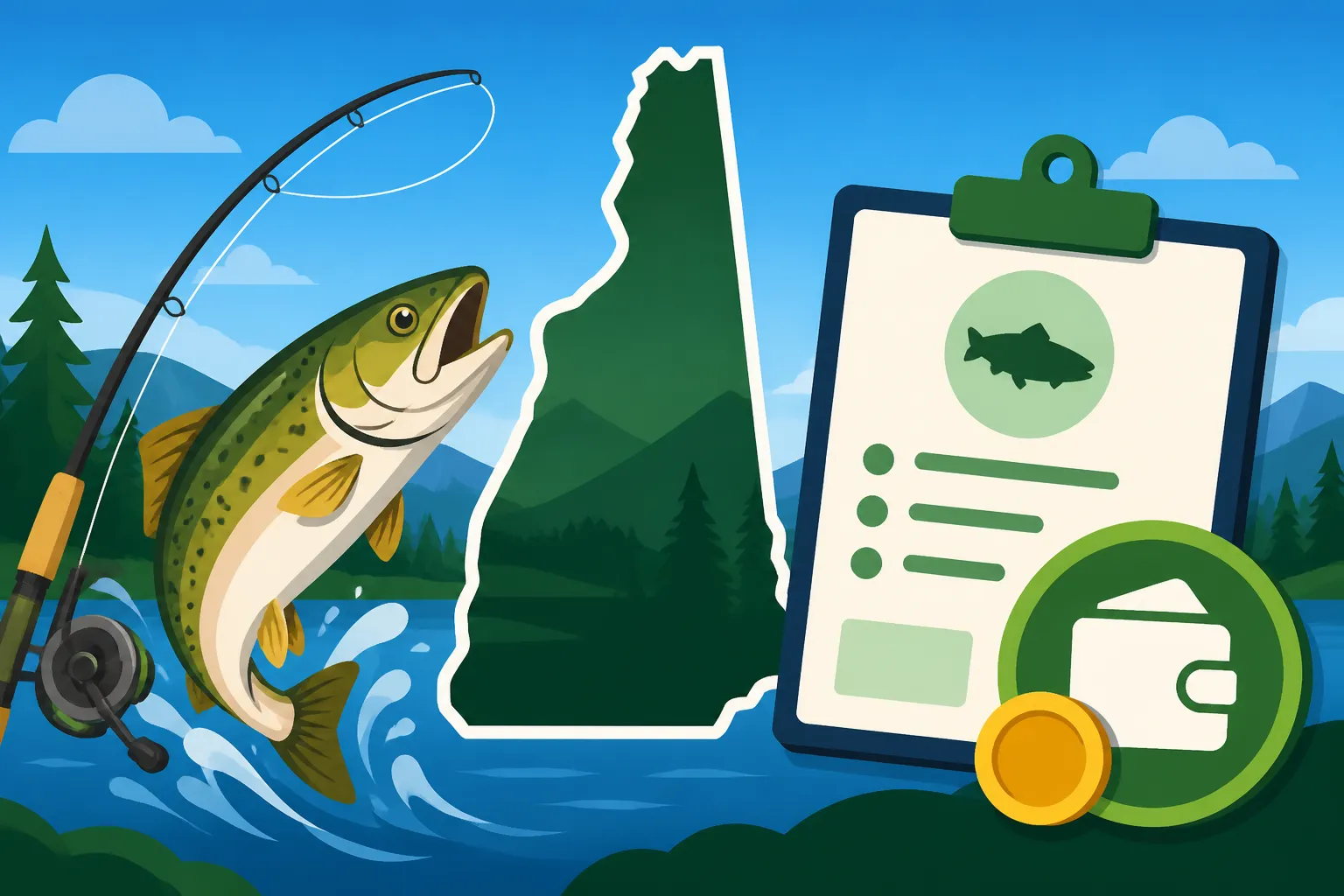 New Hampshire fishing license transaction fee