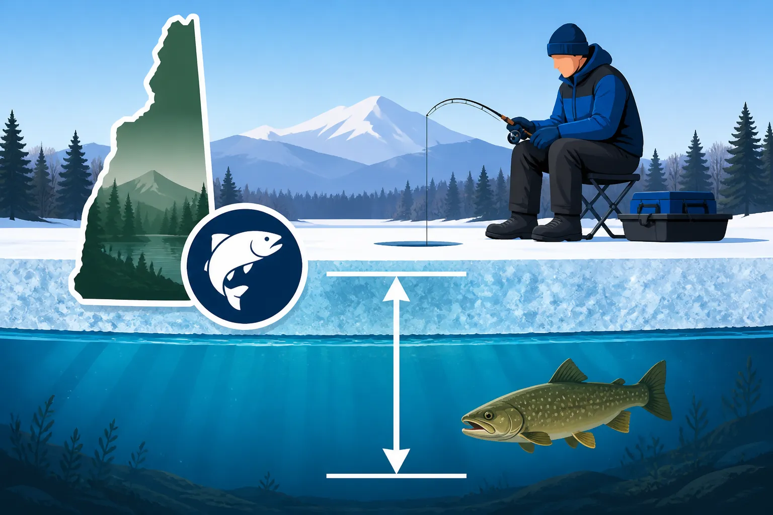 How thick ice needs to be before New Hampshire anglers fish it