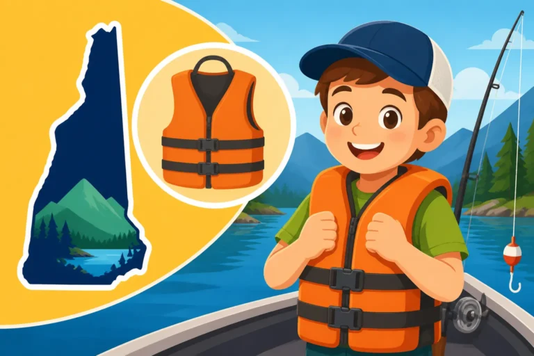 New Hampshire life jacket rules for children under 13