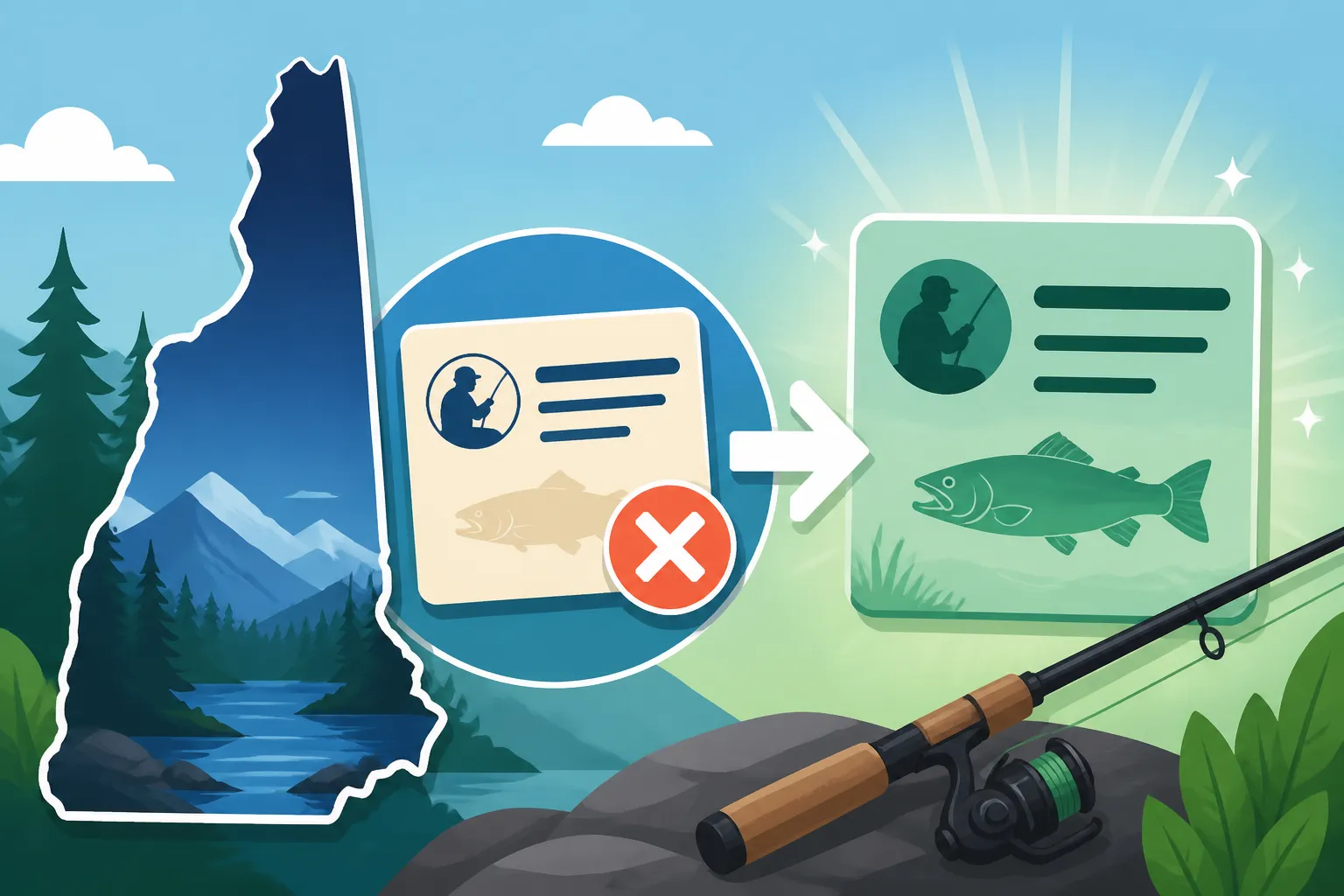Replacing a lost New Hampshire fishing license