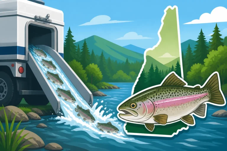 How many trout New Hampshire stocks each year