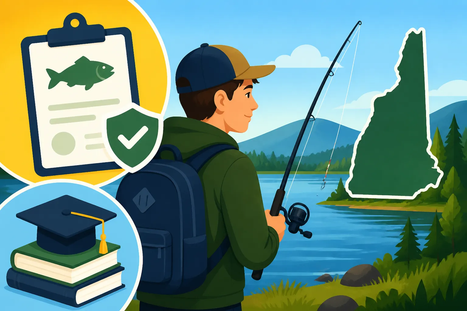 New Hampshire out-of-state college student fishing license rules