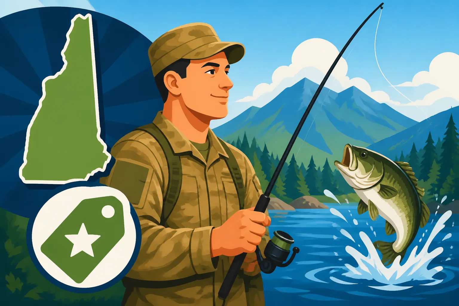 New Hampshire active military fishing license discount
