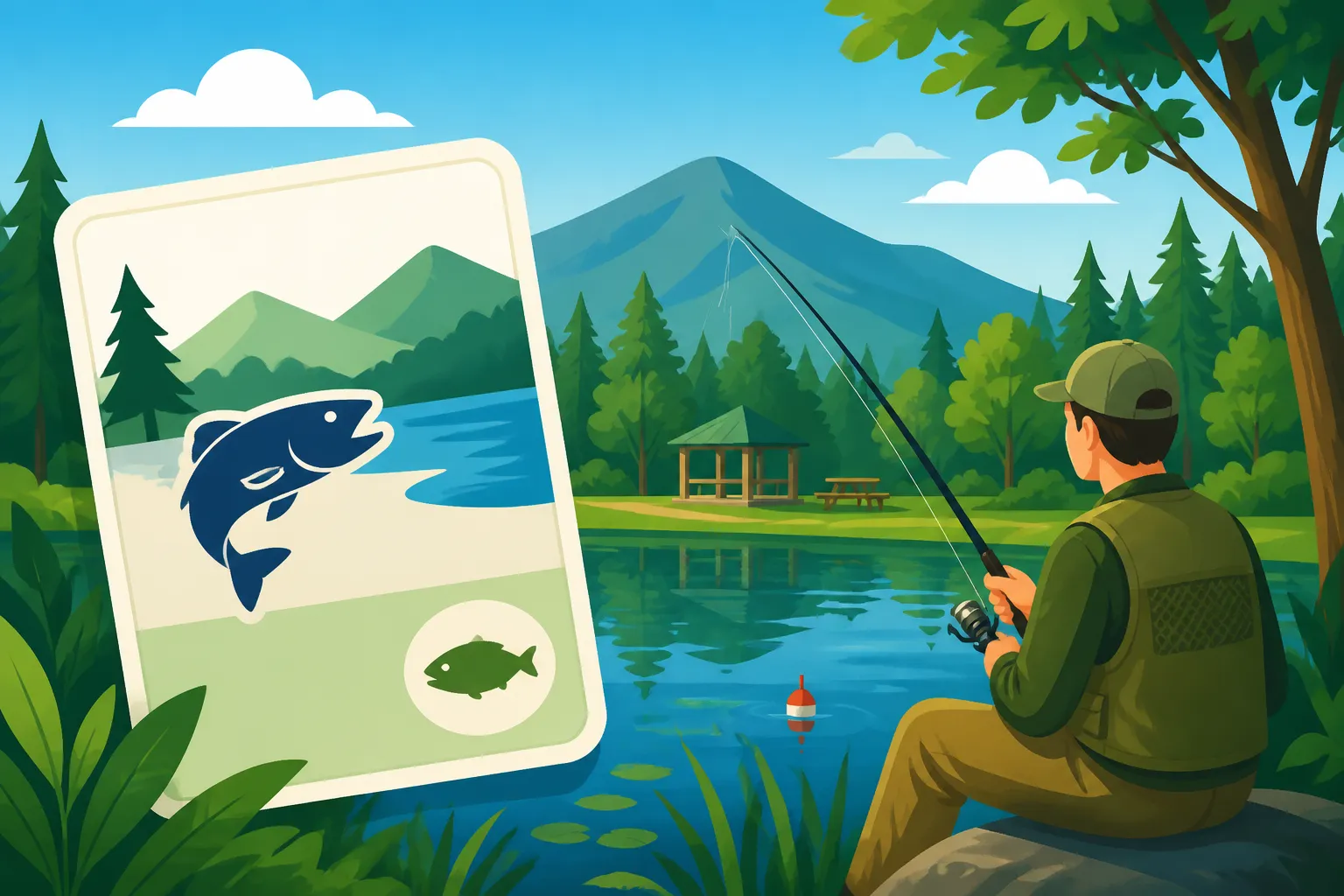 New Hampshire fishing license for state park ponds