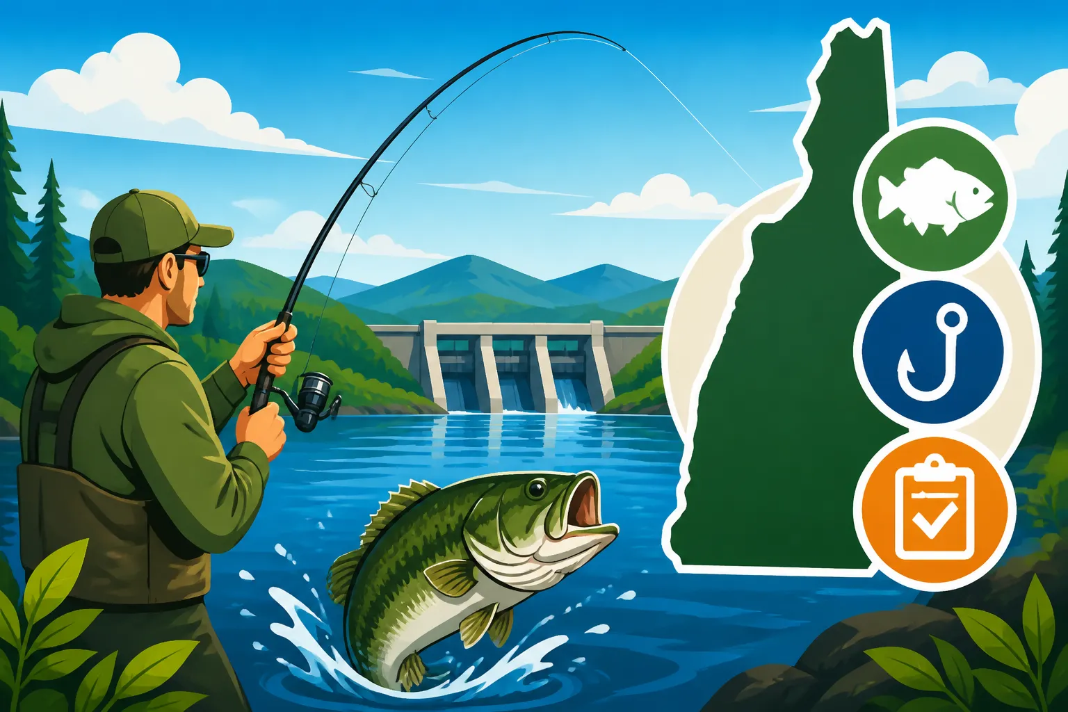New Hampshire fishing rules on Army Corps of Engineers lakes