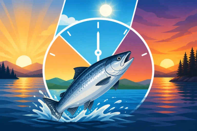 Best time of day to catch landlocked salmon on Sunapee