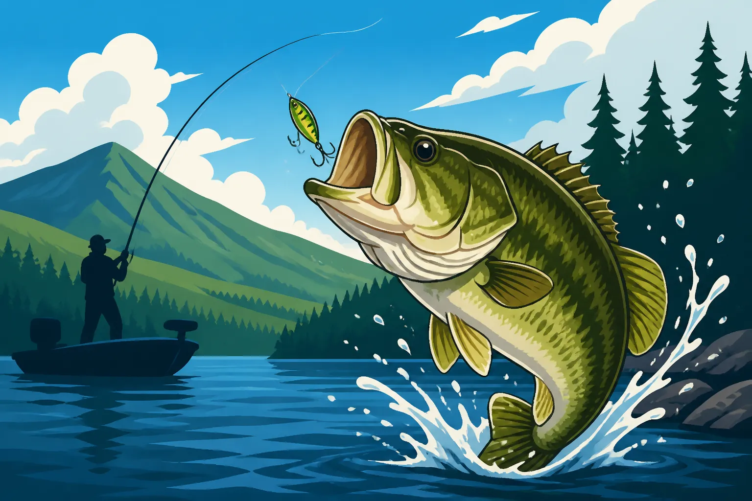Largemouth Bass Fishing in New Hampshire