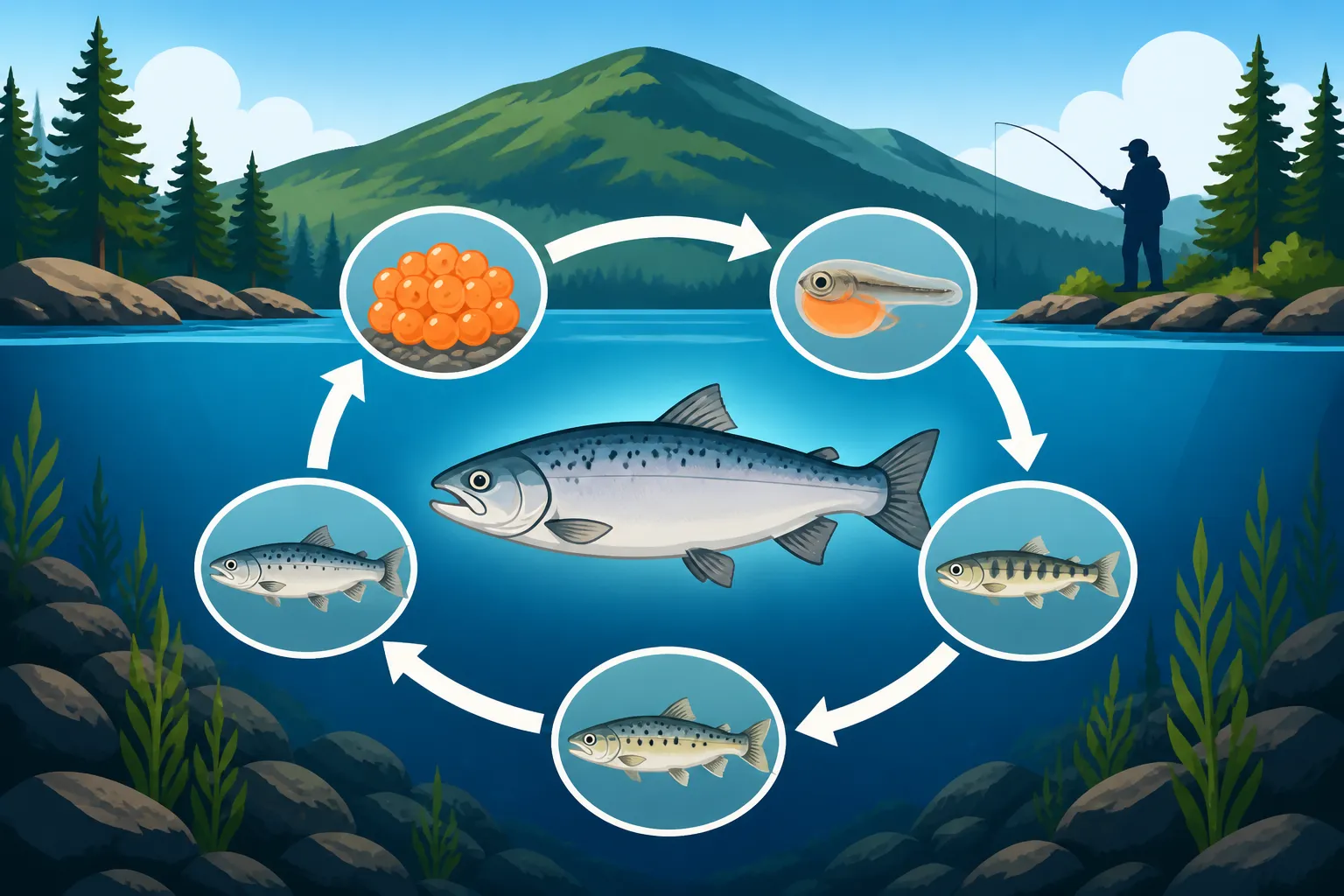 Landlocked Salmon Life Cycle in New Hampshire Lakes