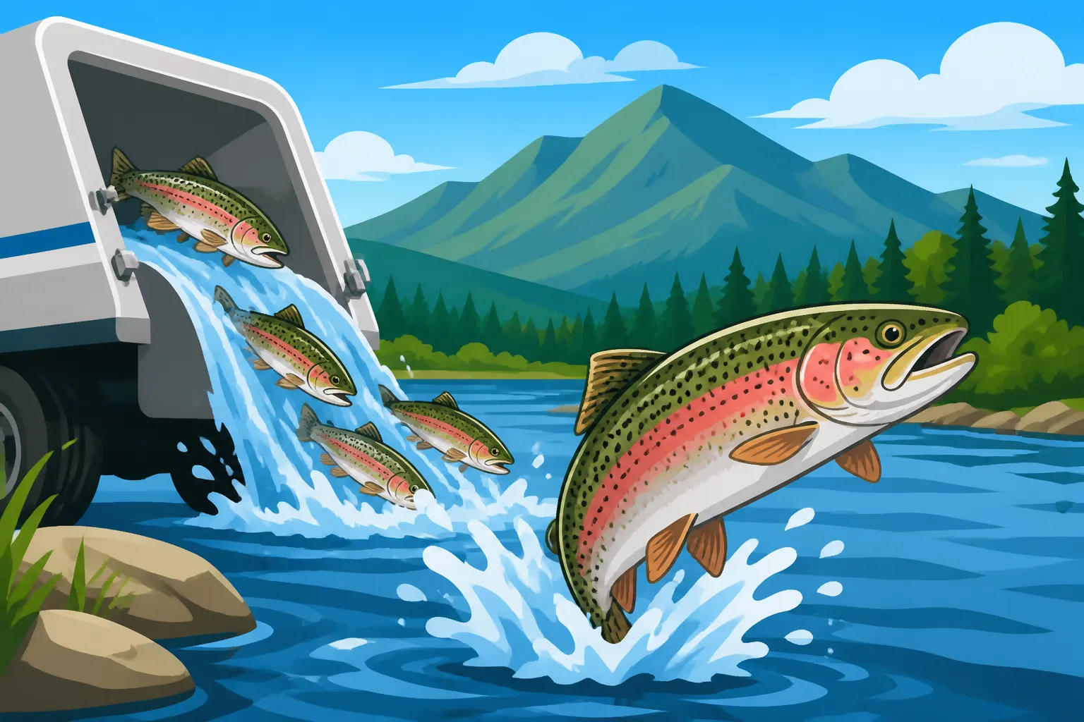 Rainbow Trout Stocking in New Hampshire