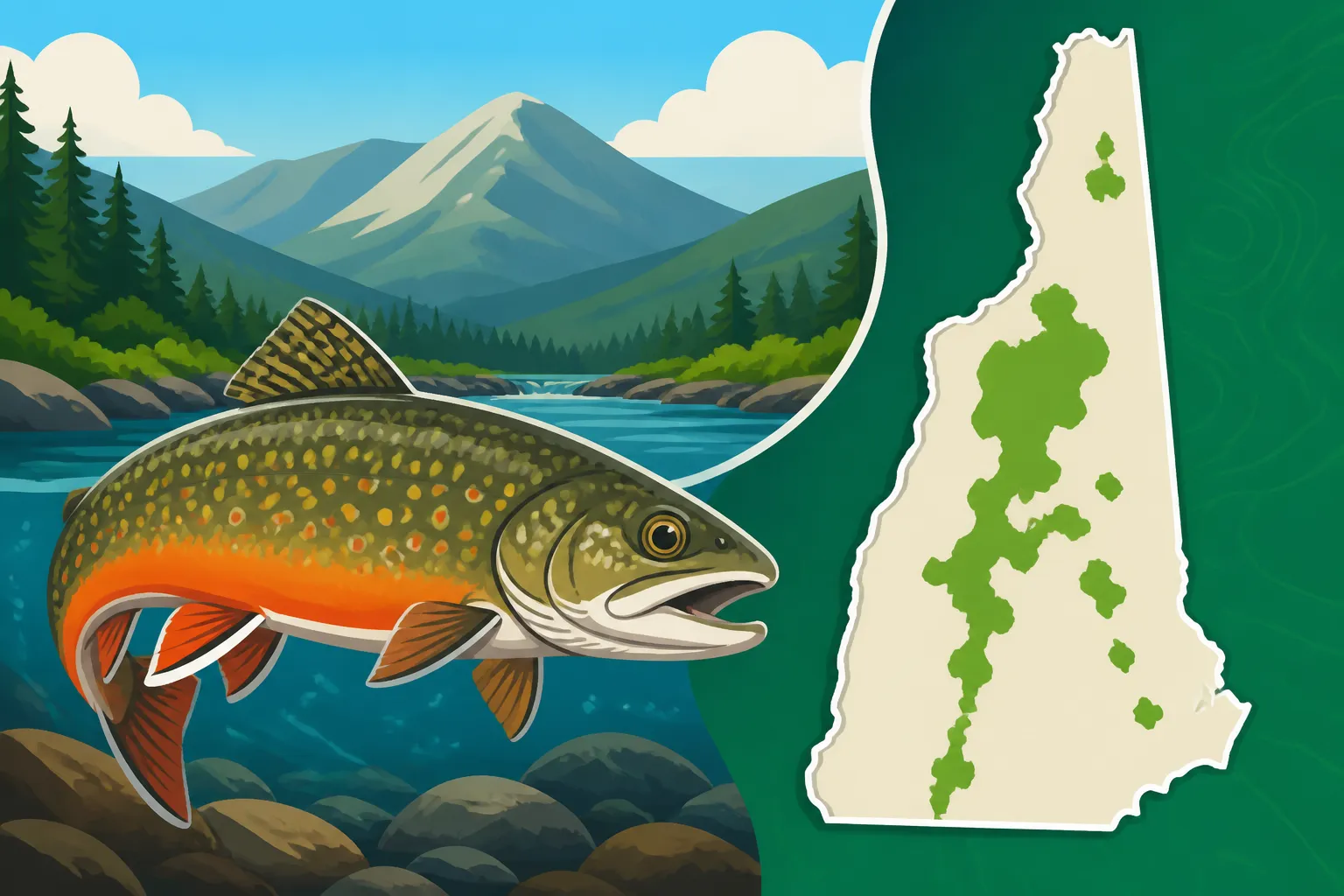 Brook Trout Native Range in New Hampshire
