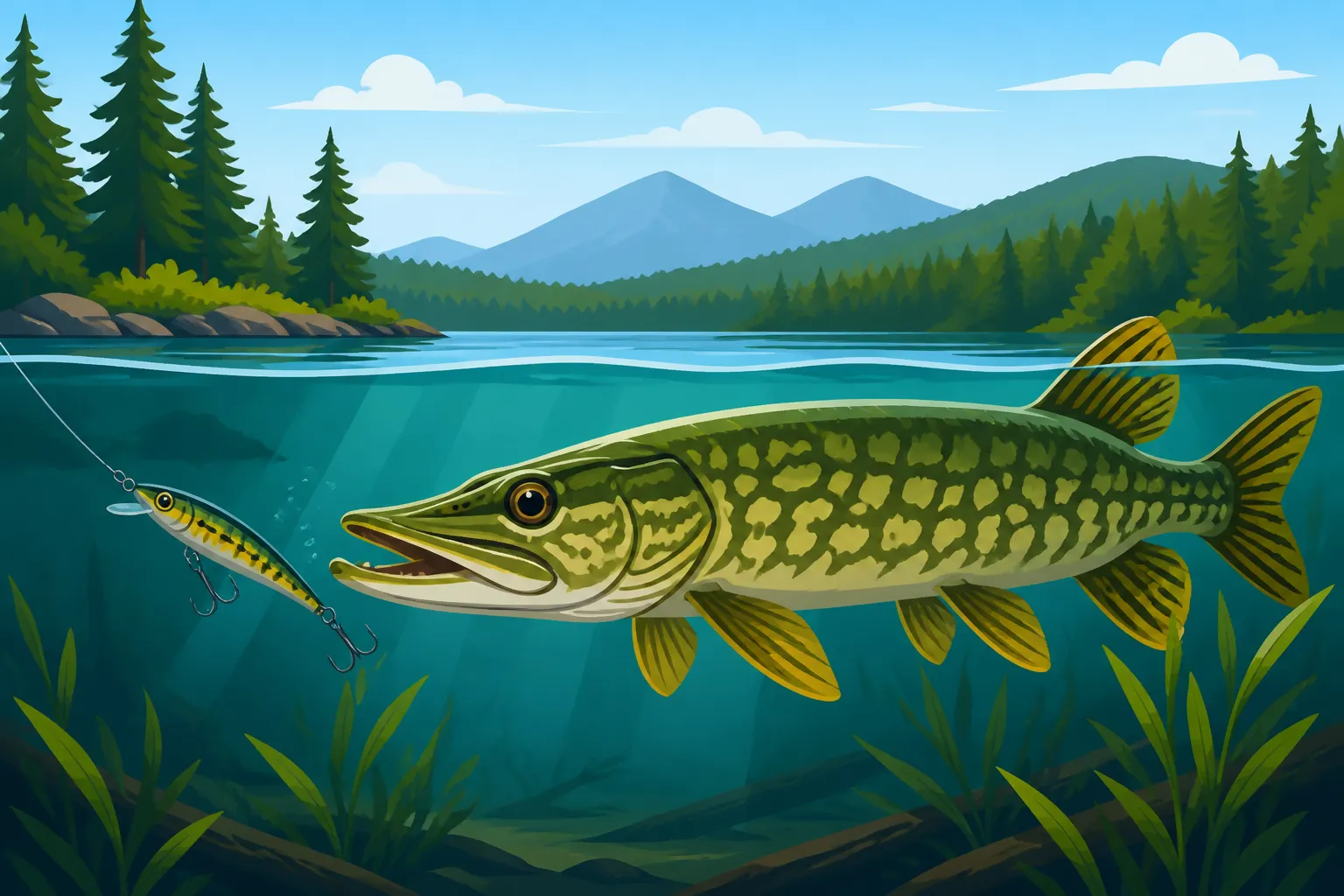 Chain Pickerel Habits in New Hampshire Ponds