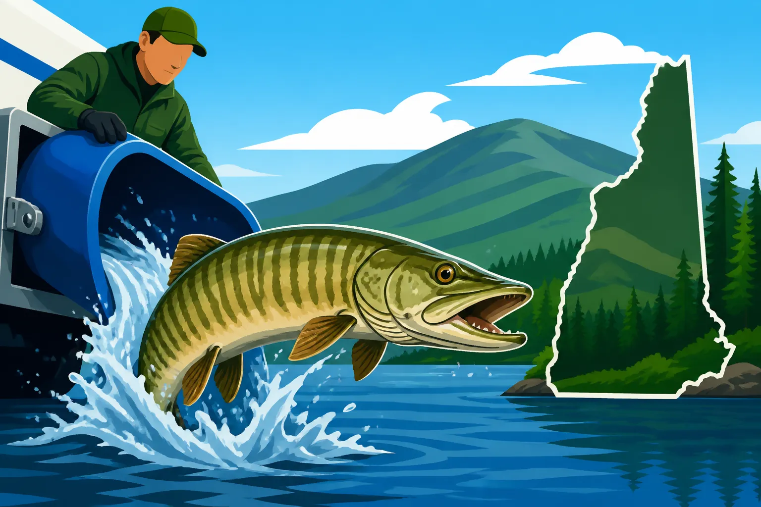 Tiger Muskie Stocking in New Hampshire