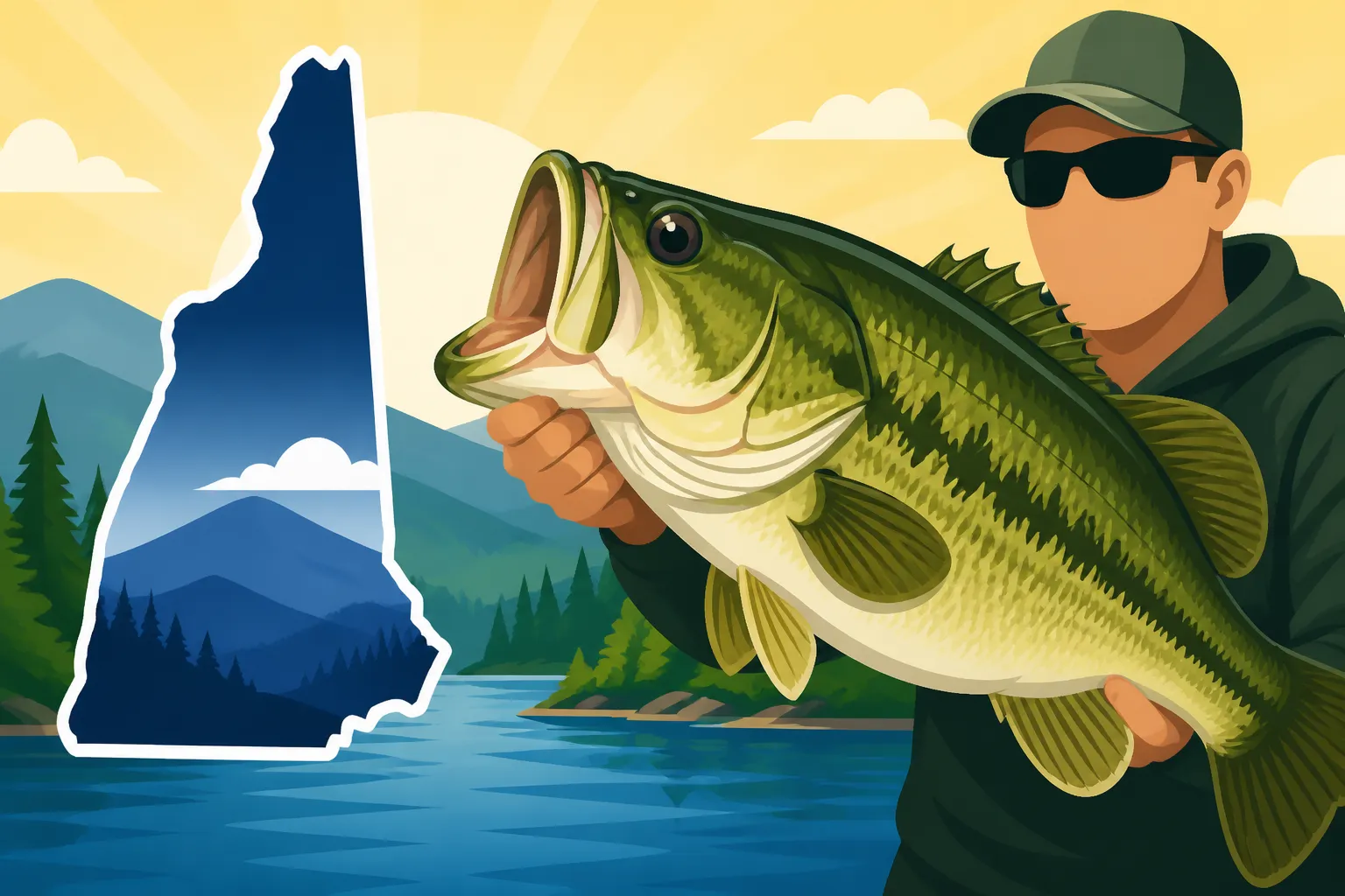 New Hampshire state record largemouth bass weight