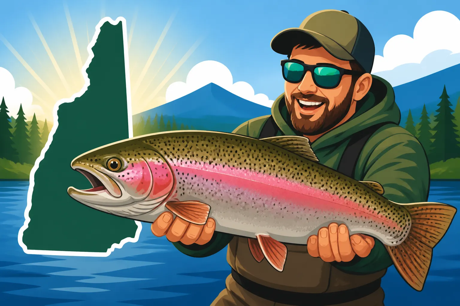 New Hampshire state record rainbow trout weight