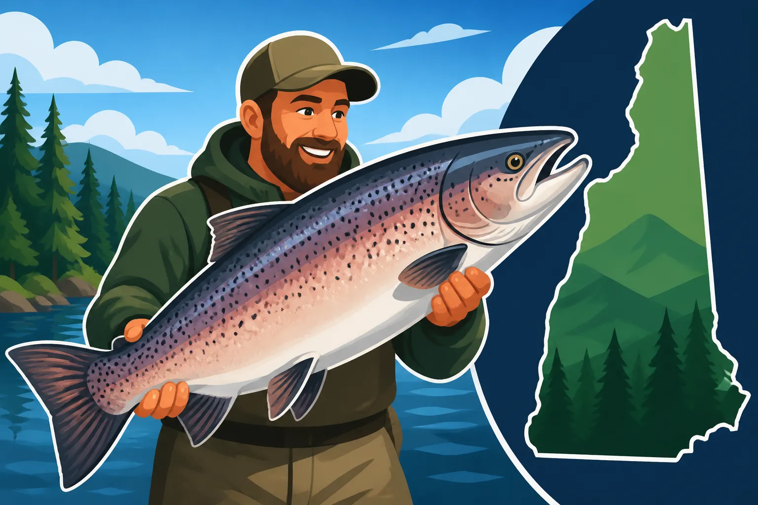 How big landlocked salmon get in New Hampshire