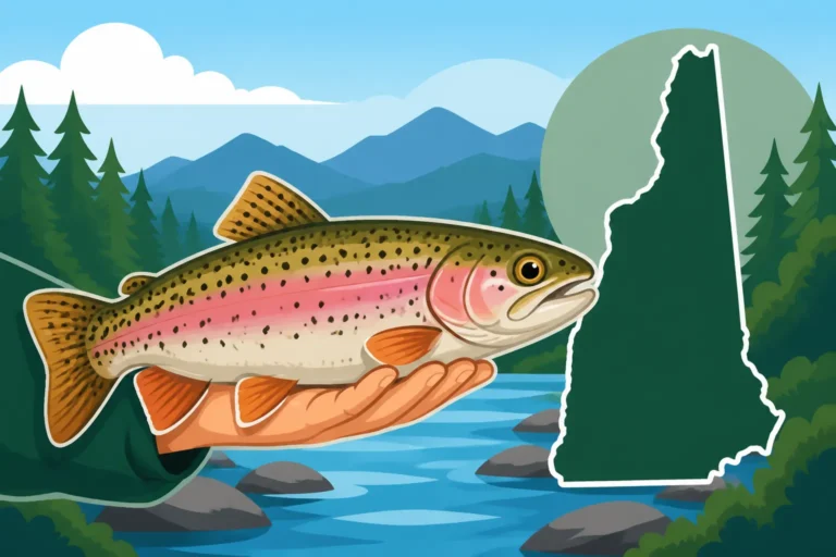 Average size of stocked trout in New Hampshire