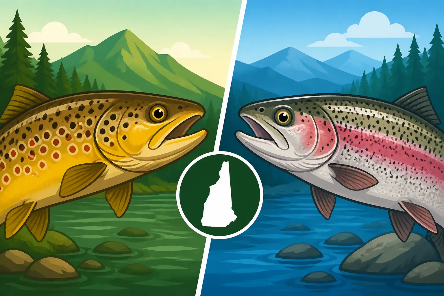 How to tell a brown trout from a rainbow trout