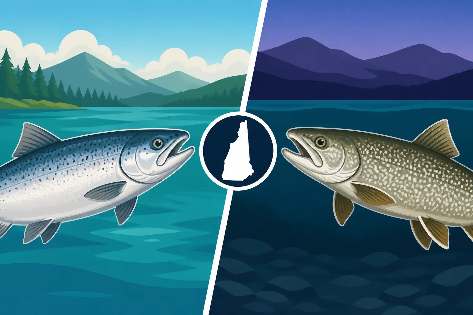 How to tell landlocked salmon from lake trout