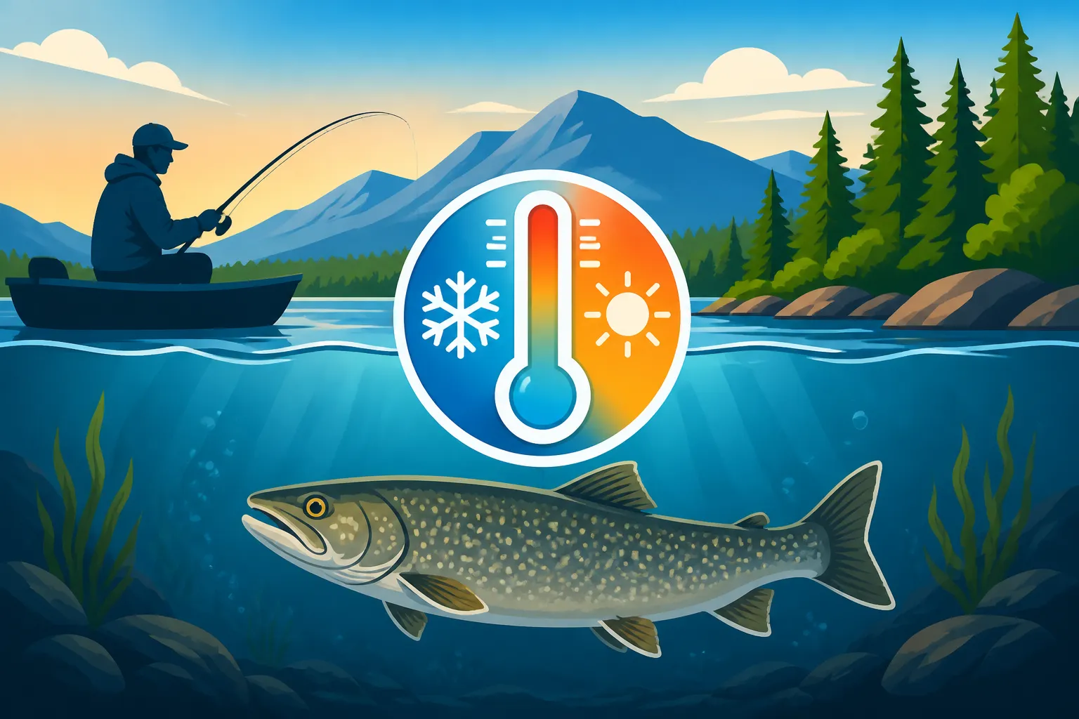 Best water temperature for lake trout fishing
