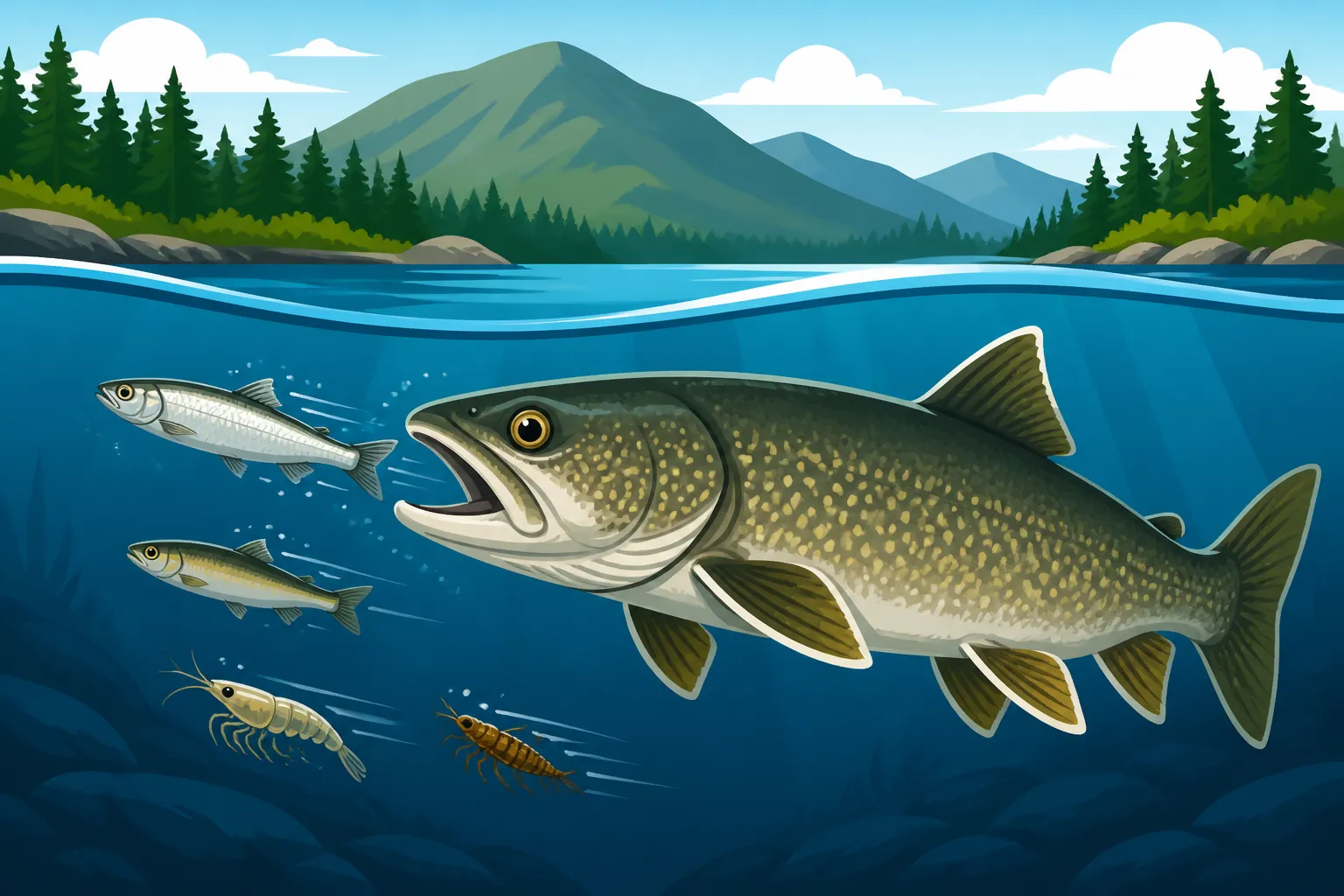 What lake trout eat in New Hampshire lakes