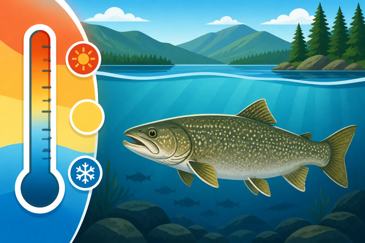 What water temperature lake trout prefer