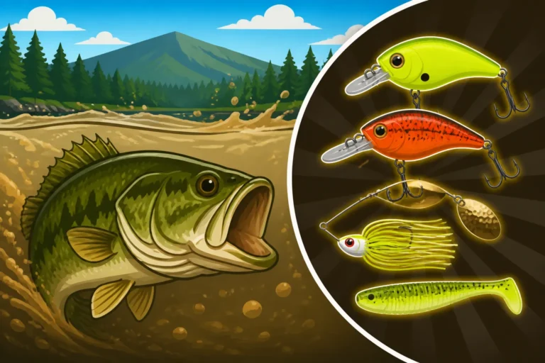 Best lure color for muddy water bass fishing