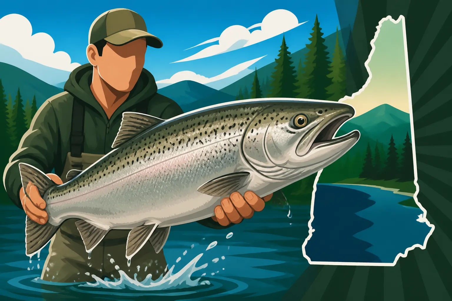 Where landlocked salmon get the biggest in New Hampshire