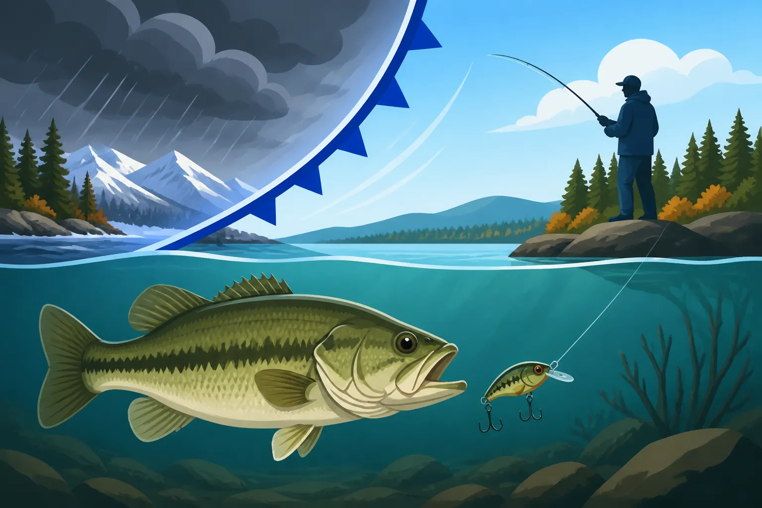 How to catch bass during a cold front in New Hampshire