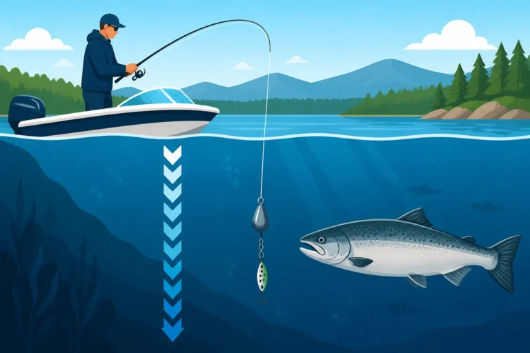 How deep to troll for salmon at Winnipesaukee