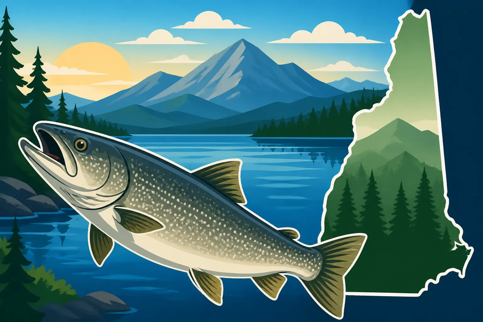Best lakes for trophy lake trout in New Hampshire