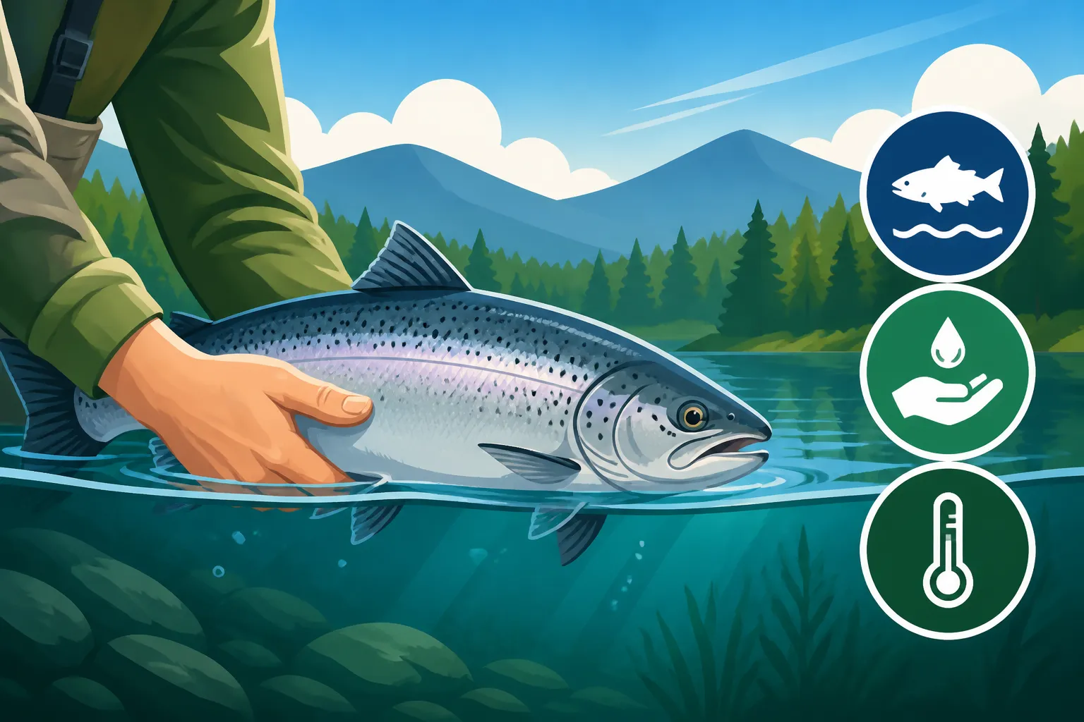 Landlocked salmon catch and release survival tips