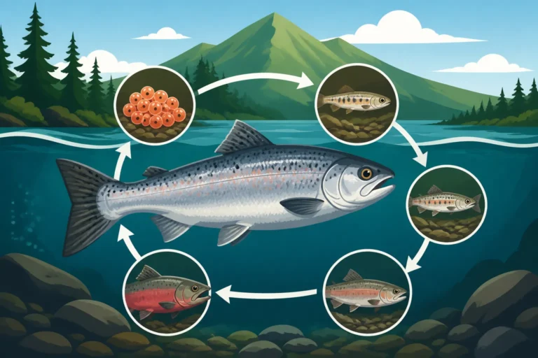 Life span of a landlocked salmon in the wild
